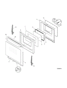 Door parts for Kenmore Range 790.78574401 (79078574401, 790 78574401) from AppliancePartsPros.com