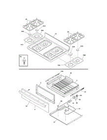 Top / Drawer parts for Kenmore Range 790.78692401 (79078692401, 790 78692401) from AppliancePartsPros.com