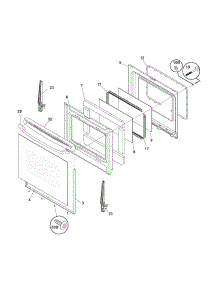 Door parts for Kenmore Range 790.78762402 (79078762402, 790 78762402) from AppliancePartsPros.com