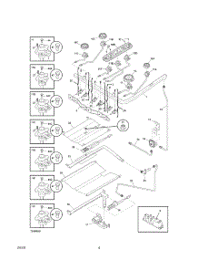 Burner parts for Kenmore Range 790.78852603 (79078852603, 790 78852603) from AppliancePartsPros.com