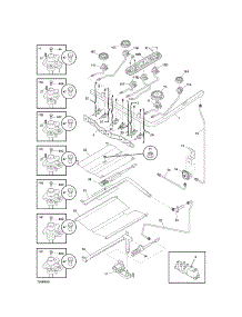 Burner parts for Kenmore Range 790.78862802 (79078862802, 790 78862802) from AppliancePartsPros.com