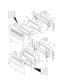 Doors parts for Kenmore Range 790.78902001 (79078902001, 790 78902001) from AppliancePartsPros.com