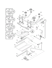 Burner parts for Kenmore Range 790.78913502 (79078913502, 790 78913502) from AppliancePartsPros.com