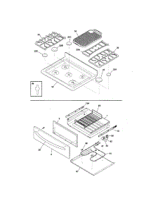 Top / Drawer parts for Kenmore Range 790.79363405 (79079363405, 790 79363405) from AppliancePartsPros.com
