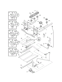 Burner parts for Kenmore Range 790.79374402 (79079374402, 790 79374402) from AppliancePartsPros.com