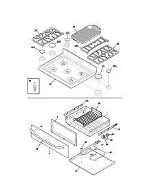 Top / Drawer parts for Kenmore Range 790.79384400 (79079384400, 790 79384400) from AppliancePartsPros.com