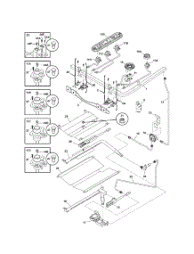 Burner parts for Kenmore Range 790.79443601 (79079443601, 790 79443601) from AppliancePartsPros.com