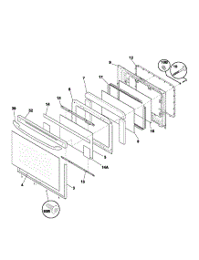 Door parts for Kenmore Range 790.79912300 (79079912300, 790 79912300) from AppliancePartsPros.com