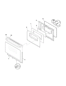 Door parts for Kenmore Range 790.90012310 (79090012310, 790 90012310) from AppliancePartsPros.com