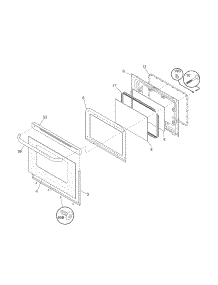 Door parts for Kenmore Range 790.90113011 (79090113011, 790 90113011) from AppliancePartsPros.com