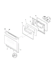 Door parts for Kenmore Range 790.90834602 (79090834602, 790 90834602) from AppliancePartsPros.com