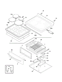 Top / Drawer parts for Kenmore Range 790.92183011 (79092183011, 790 92183011) from AppliancePartsPros.com
