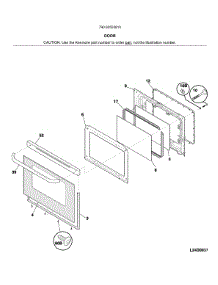 Door parts for Kenmore Range 790.92553810 (79092553810, 790 92553810) from AppliancePartsPros.com