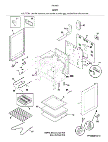Body parts for Kenmore Range 790.92619810 (79092619810, 790 92619810) from AppliancePartsPros.com