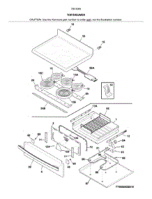 Top / Drawer parts for Kenmore Range 790.92652810 (79092652810, 790 92652810) from AppliancePartsPros.com
