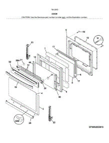 Door parts for Kenmore Range 790.92657810 (79092657810, 790 92657810) from AppliancePartsPros.com