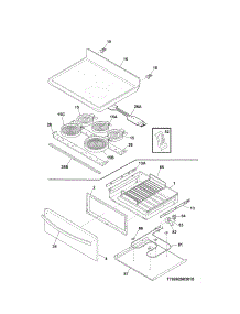 Top / Drawer parts for Kenmore Range 790.92903010 (79092903010, 790 92903010) from AppliancePartsPros.com