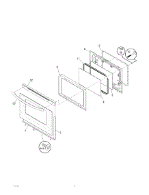 Door parts for Kenmore Range 790.95033504 (79095033504, 790 95033504) from AppliancePartsPros.com