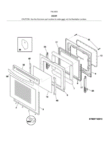 Door parts for Kenmore Range 790.95052315 (79095052315, 790 95052315) from AppliancePartsPros.com