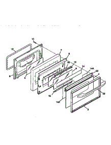 Door parts for Kenmore Range 790.95715890 (79095715890, 790 95715890) from AppliancePartsPros.com