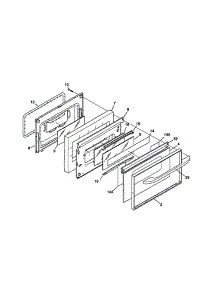 Door parts for Kenmore Range 790.95715891 (79095715891, 790 95715891) from AppliancePartsPros.com