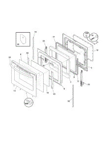 Door parts for Kenmore Range 790.96633702 (79096633702, 790 96633702) from AppliancePartsPros.com