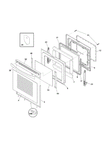 Door parts for Kenmore Range 790.97109011 (79097109011, 790 97109011) from AppliancePartsPros.com