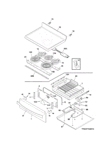 Top / Drawer parts for Kenmore Range 790.97109013 (79097109013, 790 97109013) from AppliancePartsPros.com