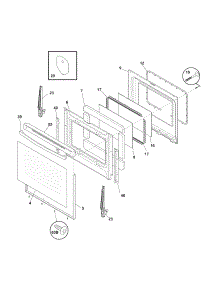 Door parts for Kenmore Range 790.97422900 (79097422900, 790 97422900) from AppliancePartsPros.com