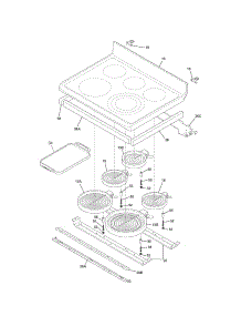 Main Top parts for Kenmore Range 790.97509001 (79097509001, 790 97509001) from AppliancePartsPros.com