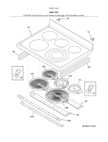 Main Top parts for Kenmore Range 790.97713412 (79097713412, 790 97713412) from AppliancePartsPros.com