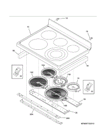 Main Top parts for Kenmore Range 790.97723410 (79097723410, 790 97723410) from AppliancePartsPros.com