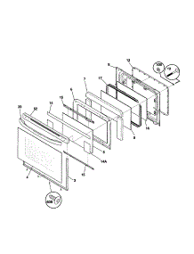 Door parts for Kenmore Range 790.99012100 (79099012100, 790 99012100) from AppliancePartsPros.com