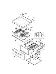 Top / Drawer parts for Kenmore Range 790.99013100 (79099013100, 790 99013100) from AppliancePartsPros.com