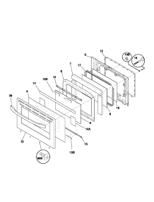 Door parts for Kenmore Range 790.99013101 (79099013101, 790 99013101) from AppliancePartsPros.com