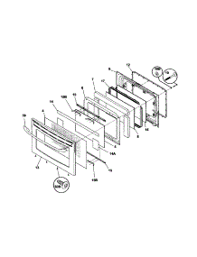 Door parts for Kenmore Range 790.99113301 (79099113301, 790 99113301) from AppliancePartsPros.com