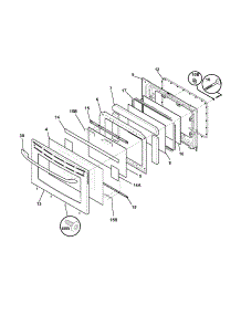 Door parts for Kenmore Range 790.99113302 (79099113302, 790 99113302) from AppliancePartsPros.com