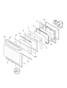 Door parts for Kenmore Range 790.99119300 (79099119300, 790 99119300) from AppliancePartsPros.com