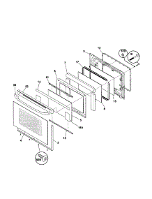 Door parts for Kenmore Range 790.99119301 (79099119301, 790 99119301) from AppliancePartsPros.com