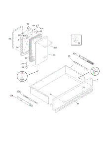 Drawer / Small Door parts for Kenmore Range 790.99613701 (79099613701, 790 99613701) from AppliancePartsPros.com