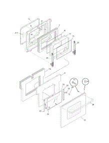 Oven Door parts for Kenmore Range 790.99613703 (79099613703, 790 99613703) from AppliancePartsPros.com