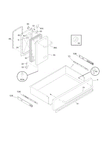 Drawer / Small Door parts for Kenmore Range 790.99613704 (79099613704, 790 99613704) from AppliancePartsPros.com