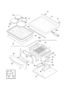 Top / Drawer parts for Kenmore Range 790.99913802 (79099913802, 790 99913802) from AppliancePartsPros.com