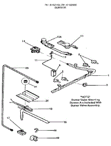 Burner parts for Kenmore Range 791.6162890 (7916162890, 791 6162890) from AppliancePartsPros.com