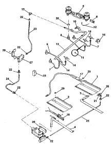 Burner parts for Kenmore Range 791.734898 (791734898, 791 734898) from AppliancePartsPros.com