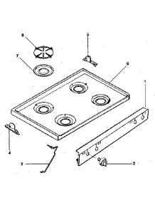 Main Top parts for Kenmore Range 791.7838890 (7917838890, 791 7838890) from AppliancePartsPros.com