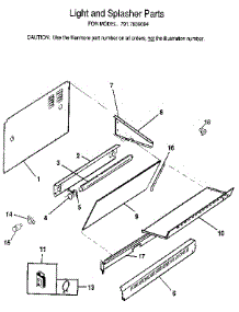 Light And Splasher parts for Kenmore Range 791.7839094 (7917839094, 791 7839094) from AppliancePartsPros.com