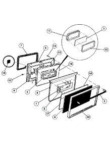 Oven Door parts for Kenmore Range 791.7859093 (7917859093, 791 7859093) from AppliancePartsPros.com