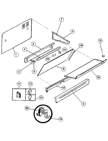 Splasher parts for Kenmore Range 791.7859093 (7917859093, 791 7859093) from AppliancePartsPros.com
