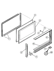 Door Upper parts for Kenmore Range 791.7859093 (7917859093, 791 7859093) from AppliancePartsPros.com